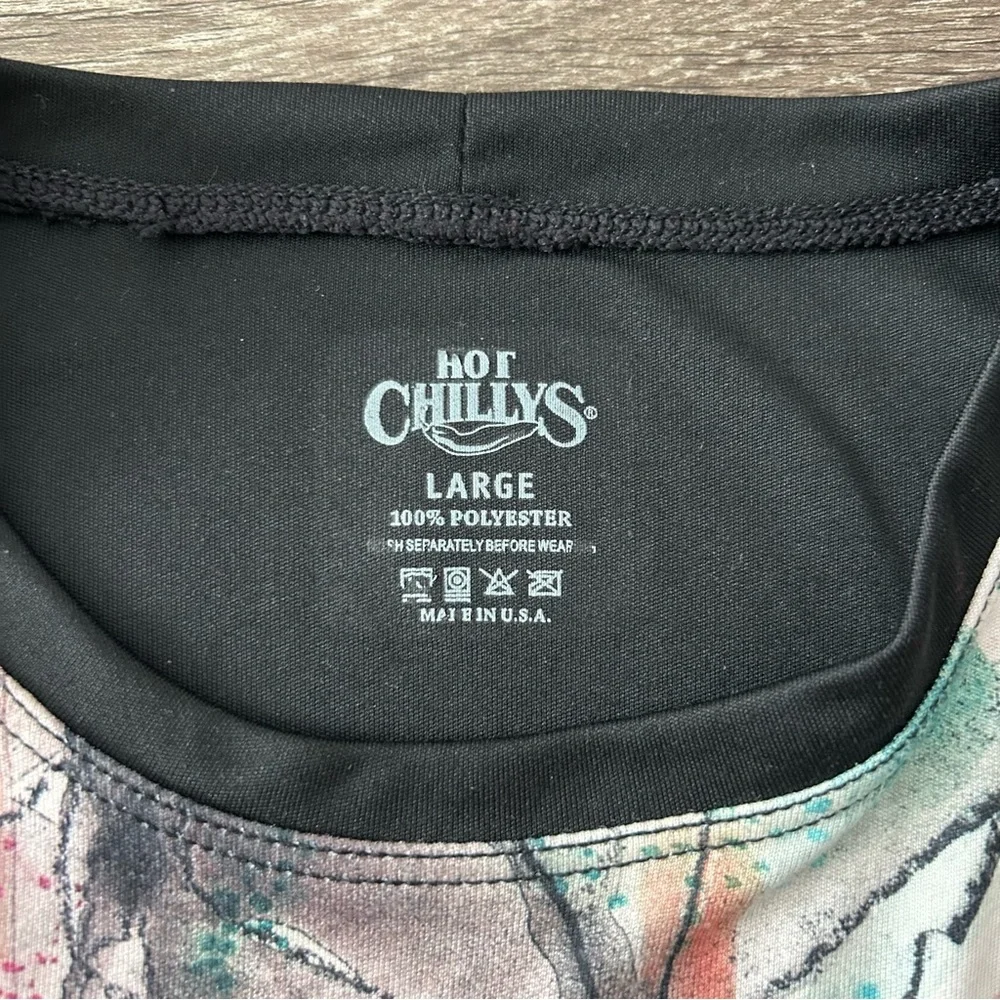 Hot Chillys Sub Print Long Sleeve Base Layer Top Shirt Women’s L Artsy Outdoor - Picture 5 of 7